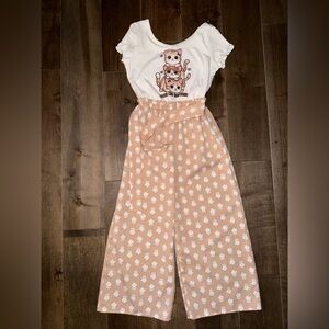 Lily Bleu Peach Floral Kids romper